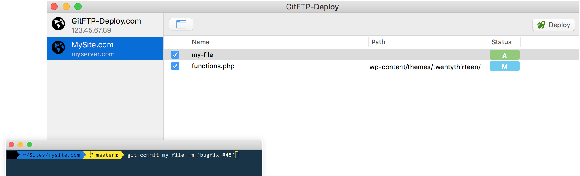 GitFTP-Deploy 2.7.1 Mac 破解版 优秀的FTP 上传部署工具